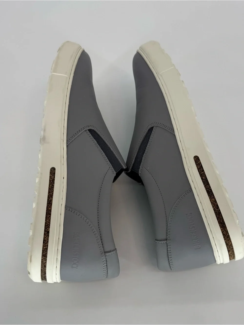 Birkenstock Men's Slip-On Loafer - Gray Leather Size 10.5